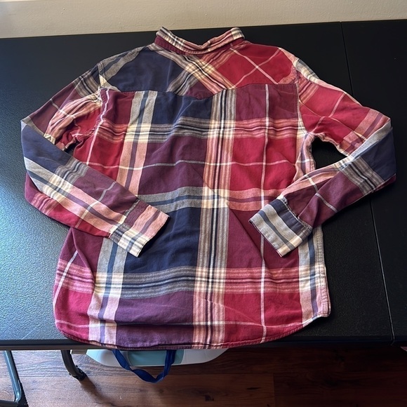 Levis Red White and Blue Pearl Snap Long Sleeve Button Down SZ Large - Picture 4 of 8